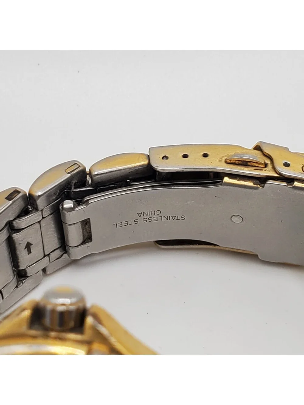 Armitron Multifunction Watch Men 37mm Gold Tone Rotating Bezel New Battery